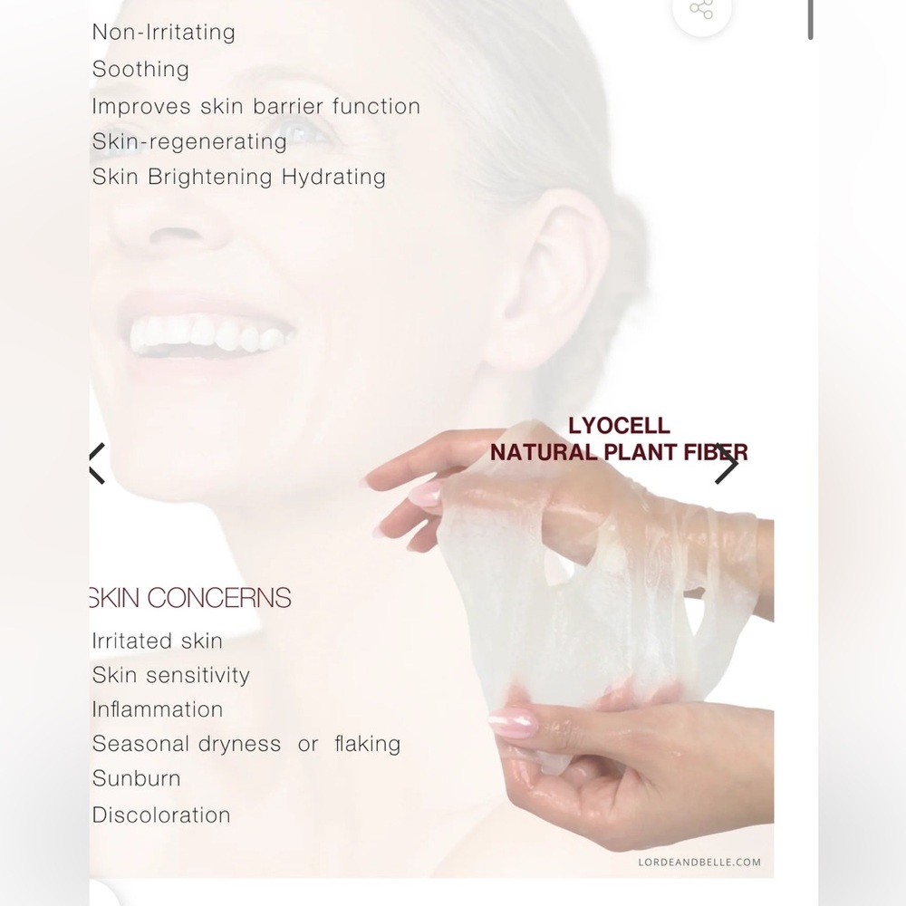 White Hydrating Skincare Mask Paraben-Free - Picture 6 of 8